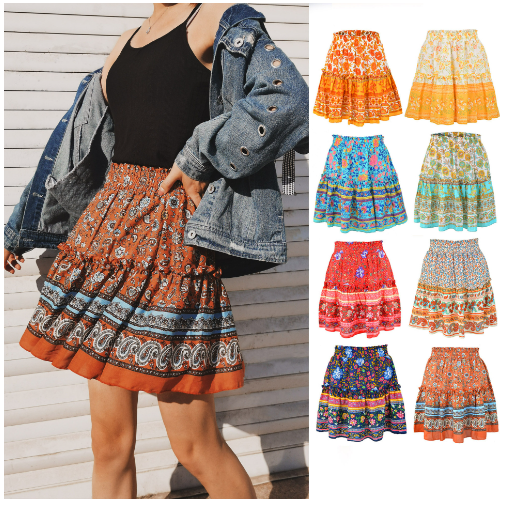 Falda Media Estampada