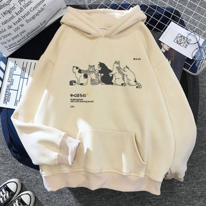 Sudadera con Capucha de Gatitos