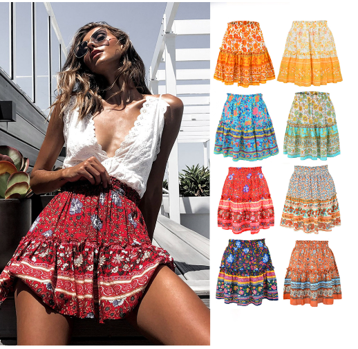 Falda Media Estampada