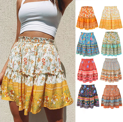Falda Media Estampada